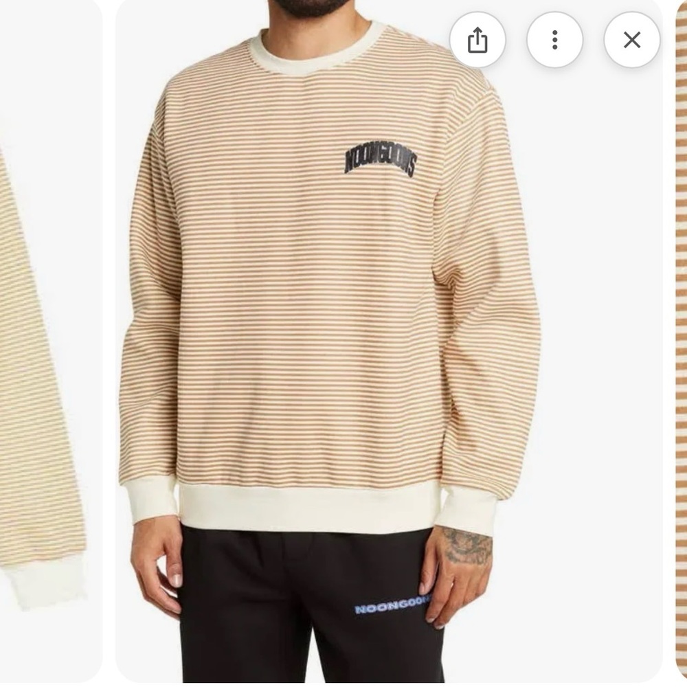 Noon Goons Striped Crew Neck Sweatshirt